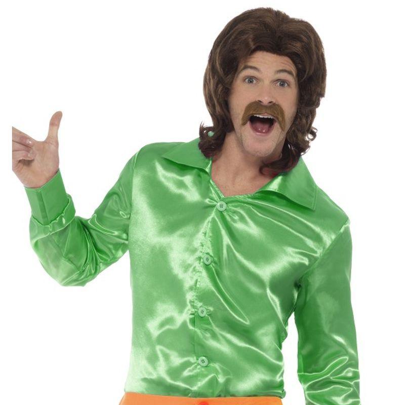 Adult Men's Green 60s Retro Style Shirt