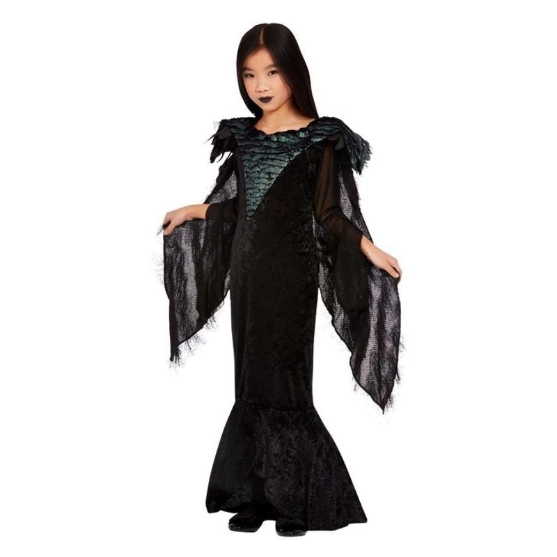 Deluxe Black Raven Princess Costume for Children - Ideal for Halloween Fancy Dress