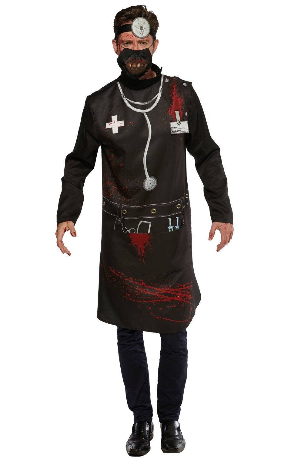 Adult Black Horror Doctor Costume for a Spooky Halloween