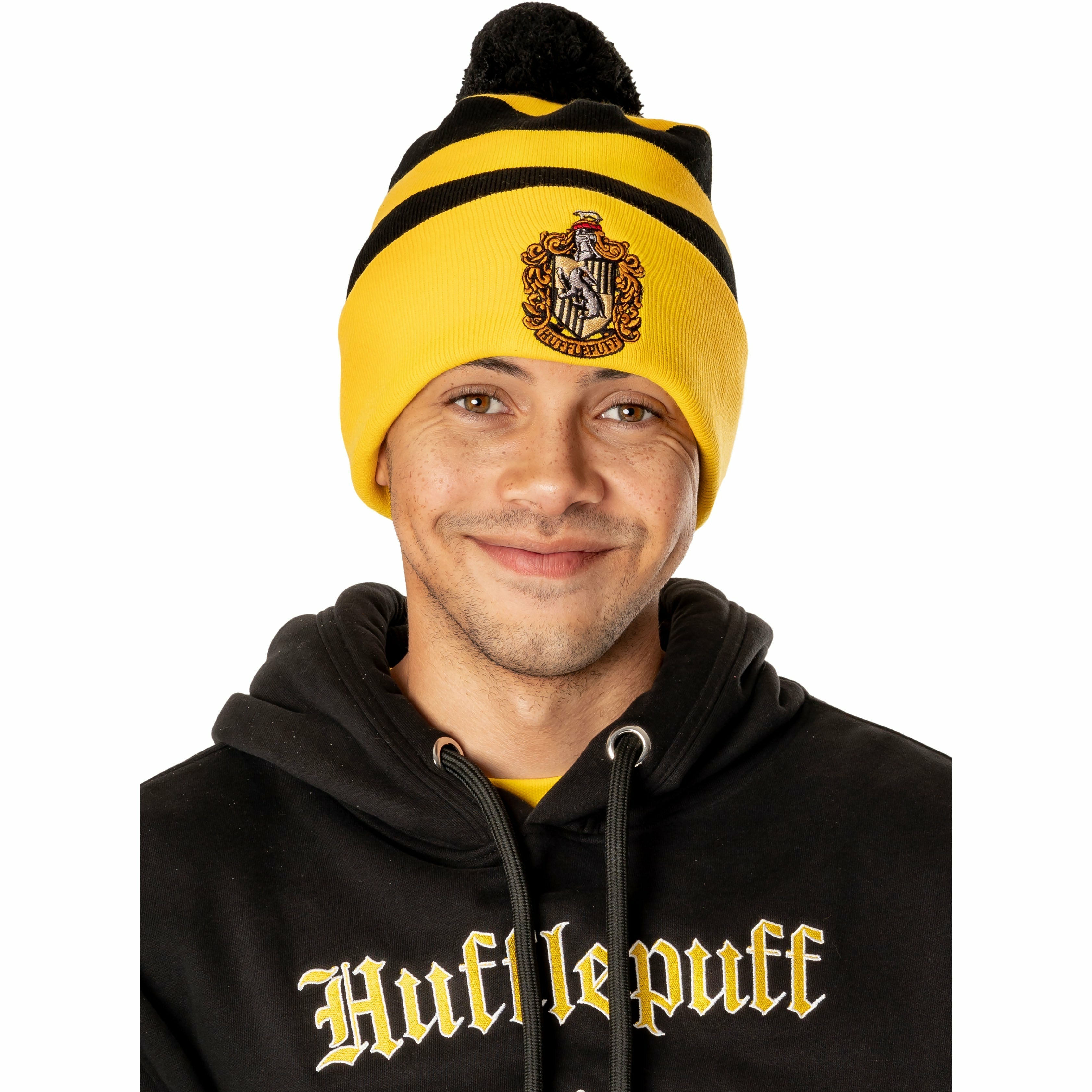 Adult Hufflepuff-inspired Harry Potter-themed Knitted Beanie Hat