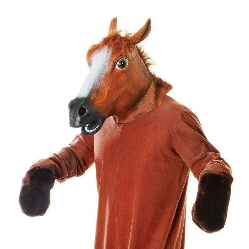 Adult Horse Mask and Full-Body Costume for Fancy Dress Parties