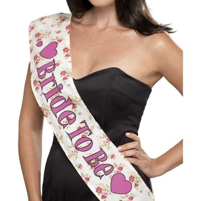 Adult Pink Deluxe Vintage Style Bride - To - Be Sash for Hen and Stag Party