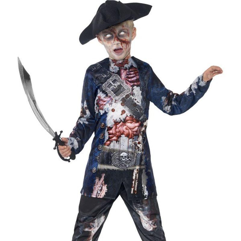 Deluxe Blue Jolly Rotten Pirate Costume for Kids - Ideal for Halloween Fun