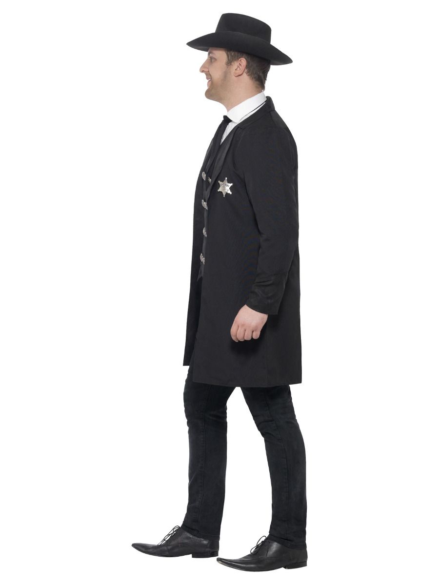 Adult Curves Sheriff Cowboy Lawman Costume in Classic Black