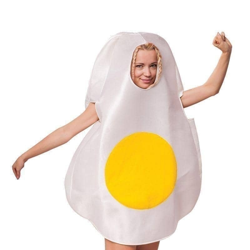 Adult Fried Egg Halloween Costume for Fancy Dress Parties