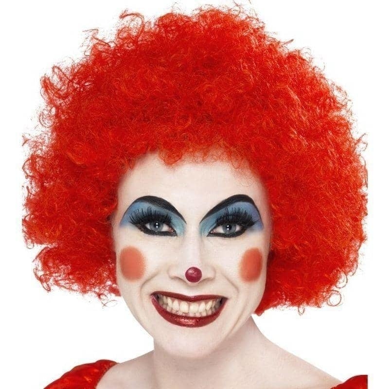Adult Unisex Red Crazy Clown Wig for Colorful Party