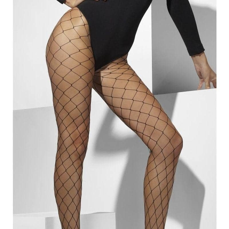 Adult Black Diamond Net Style Tights for Fashionable Women