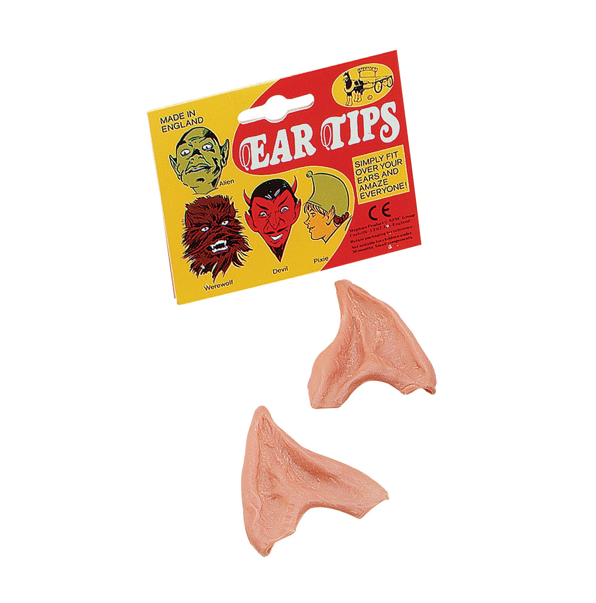 Unisex Flesh-Colored Vinyl Ear Tips for Cosplay Disguises