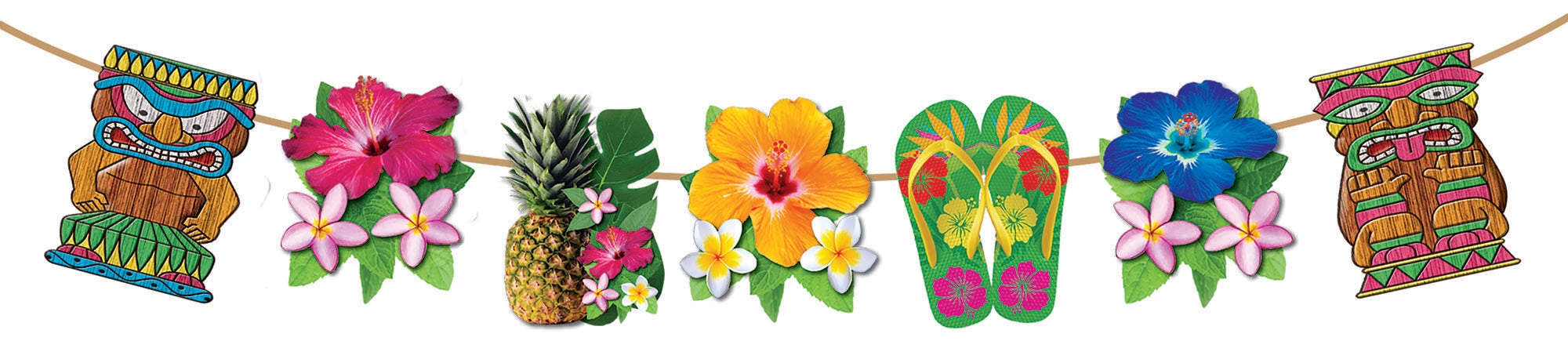 Exquisite Hawaiian-Themed Printed Garland for All Occasions